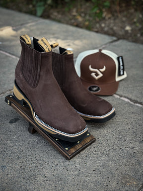 Vintage Square Toe Chelsea Boots