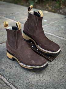 Vintage Square Toe Chelsea Boots