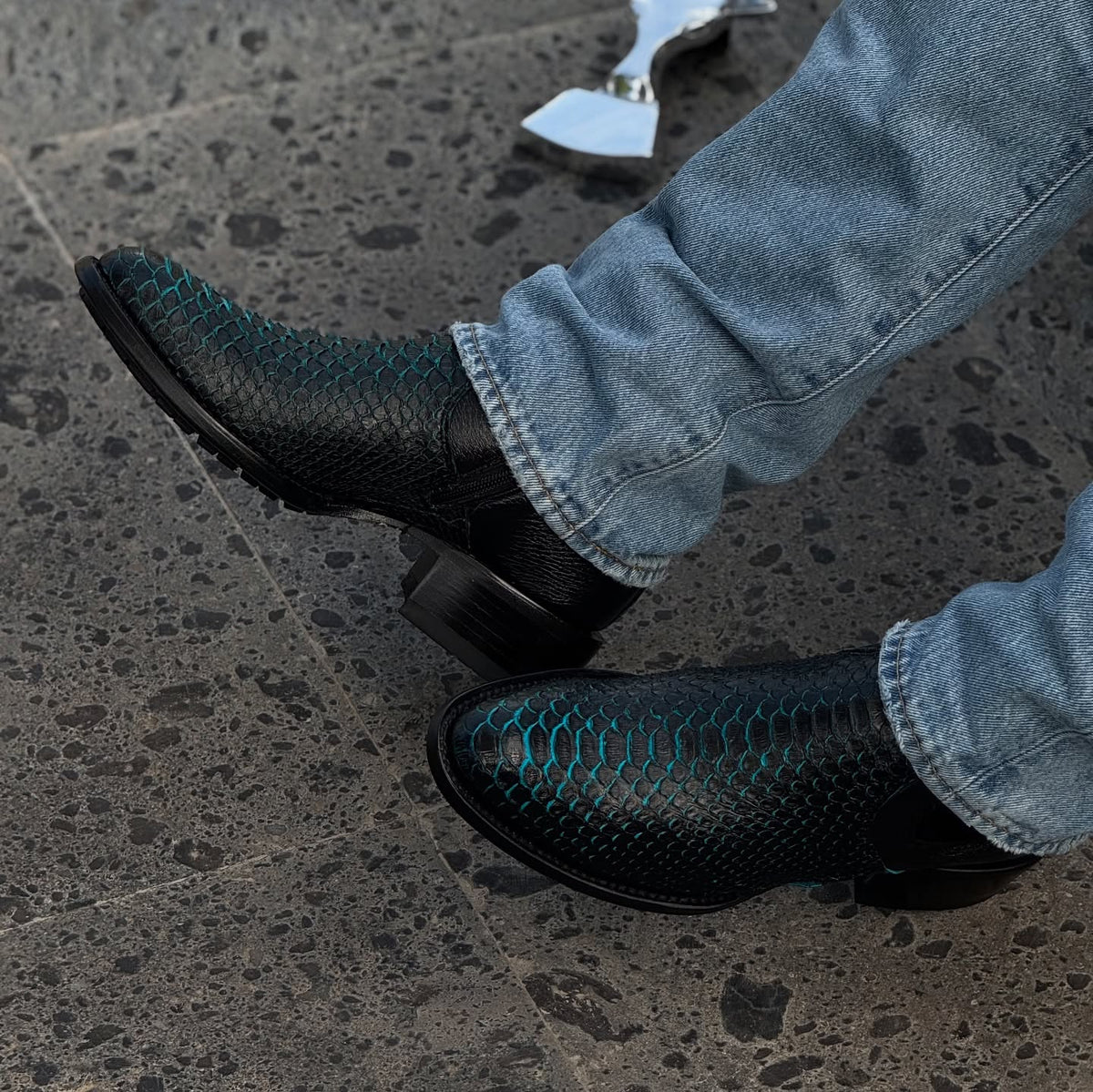 High-end Python Leather Boots