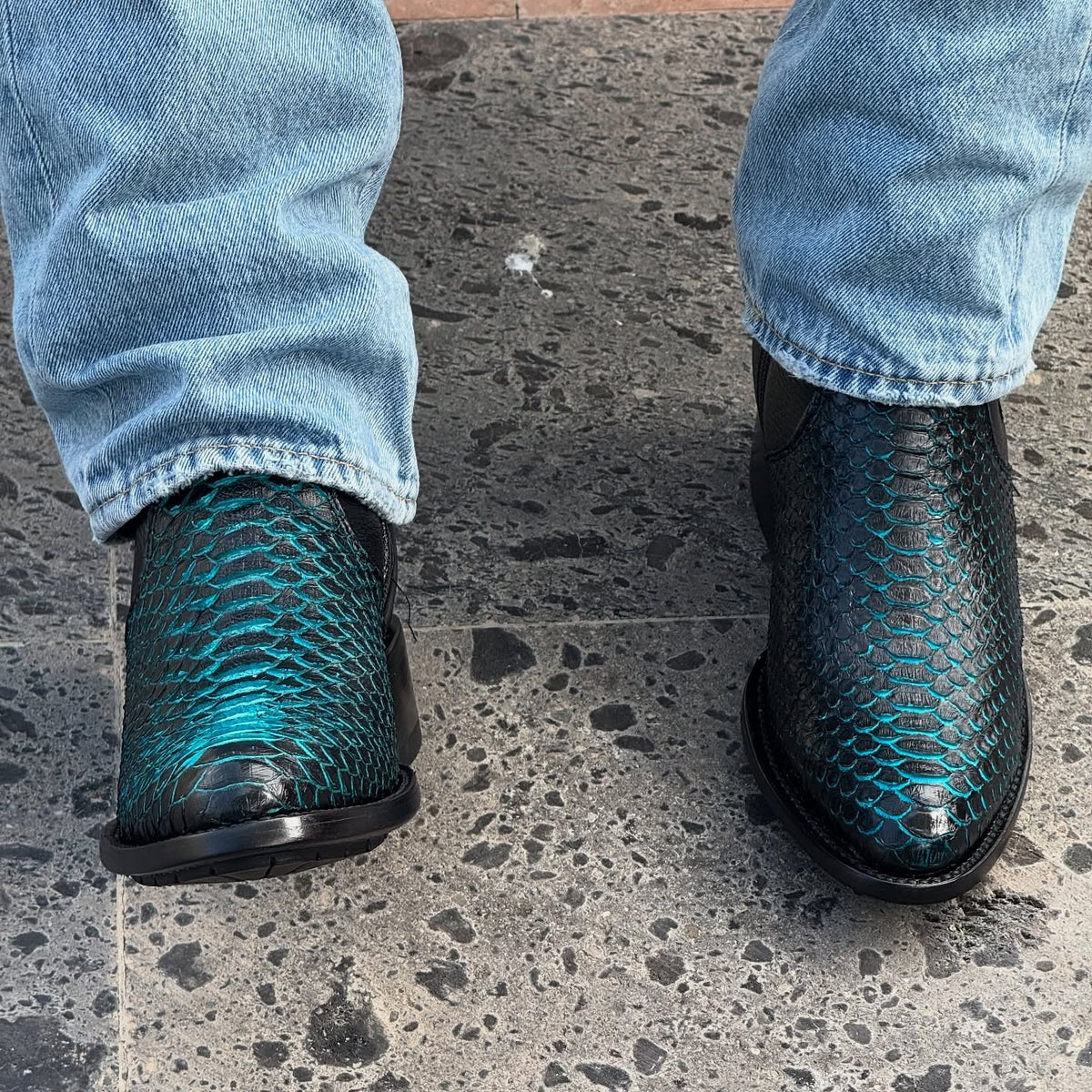 High-end Python Leather Boots