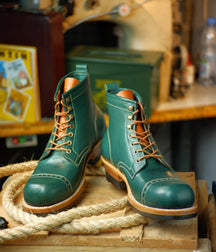 Vintage Leather Motorcycle Boots