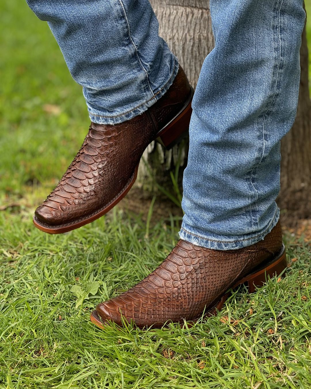 Italian Vintage Python Cowboy Boots