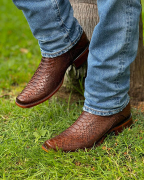 Italian Vintage Python Cowboy Boots