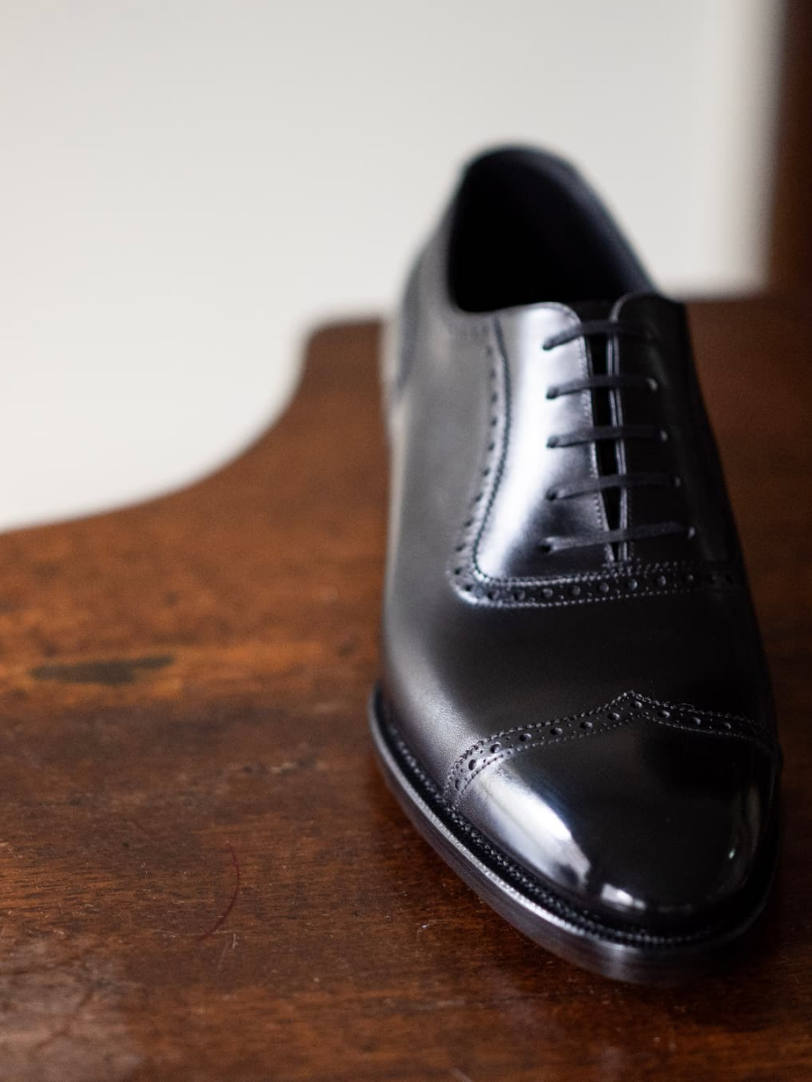 Genuine Leather Pointed Toe Formal Lace-up Handmade Men's Shoes