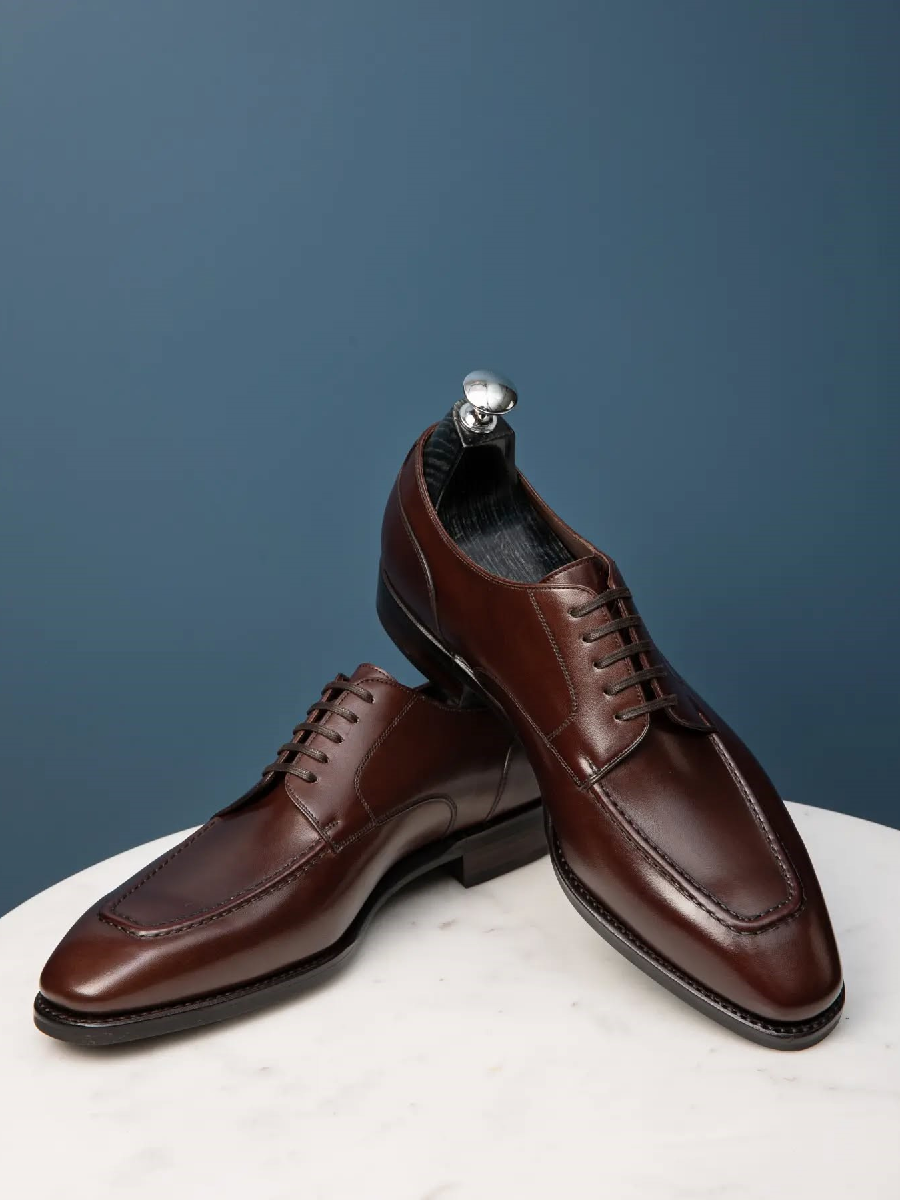 Italian Norwegian Stitched Low-top Cowhide Genuine Leather Shoes