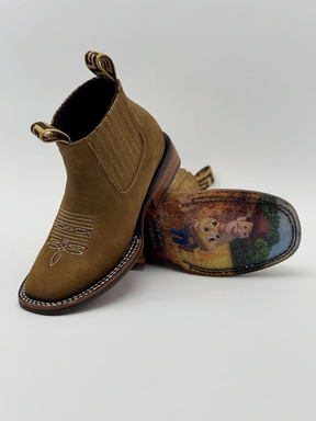 Embroidered Chelsea Martin Boots