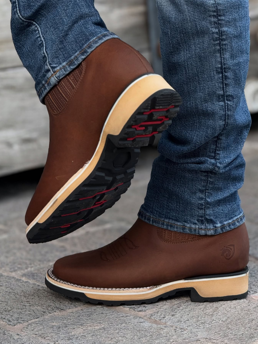 Embroidered Slip-On Chelsea Boots
