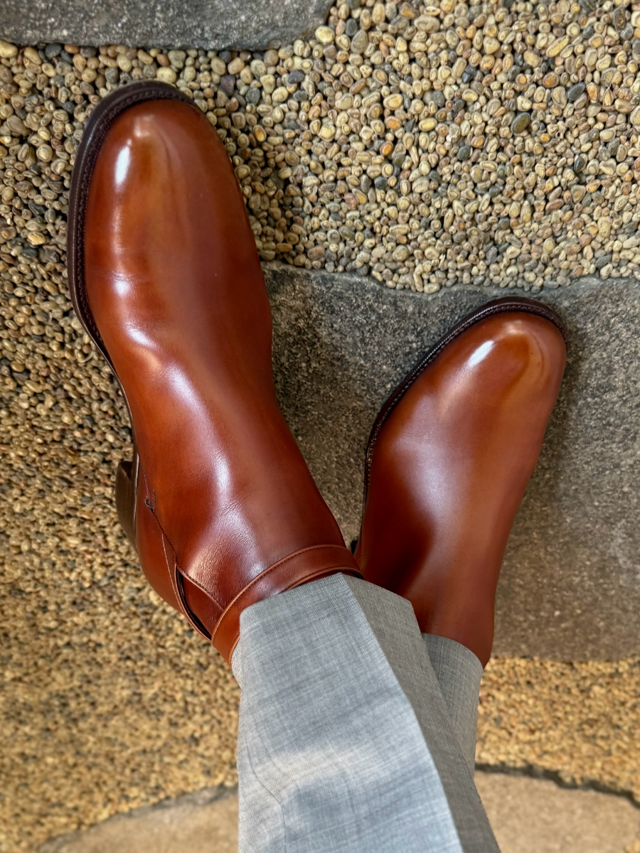 New Style Men's Ankle Boots With Belt Buckle