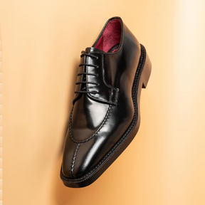 Genuine Leather Pointed Toe Lace-up Shoes