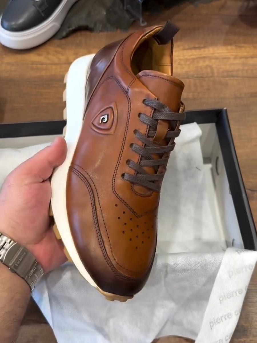 Fashion Leather Retro Sneakers
