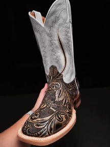 Vintage Embroidered Western Cowboy Boots