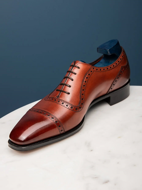 New Three-joint Carved Business Casual Formal Leather Shoes