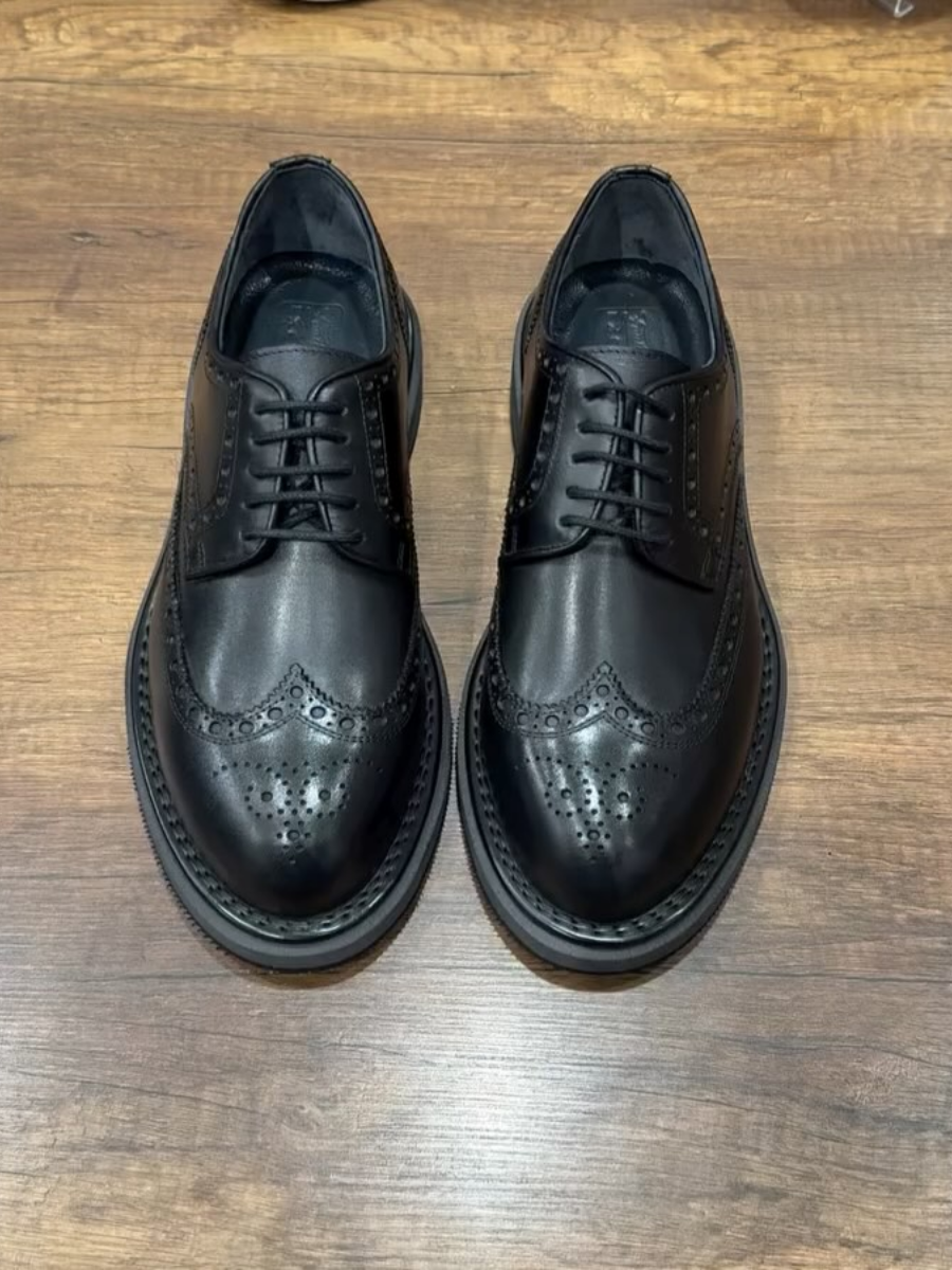 Brogue Carved Genuine Leather Handmade Shoes