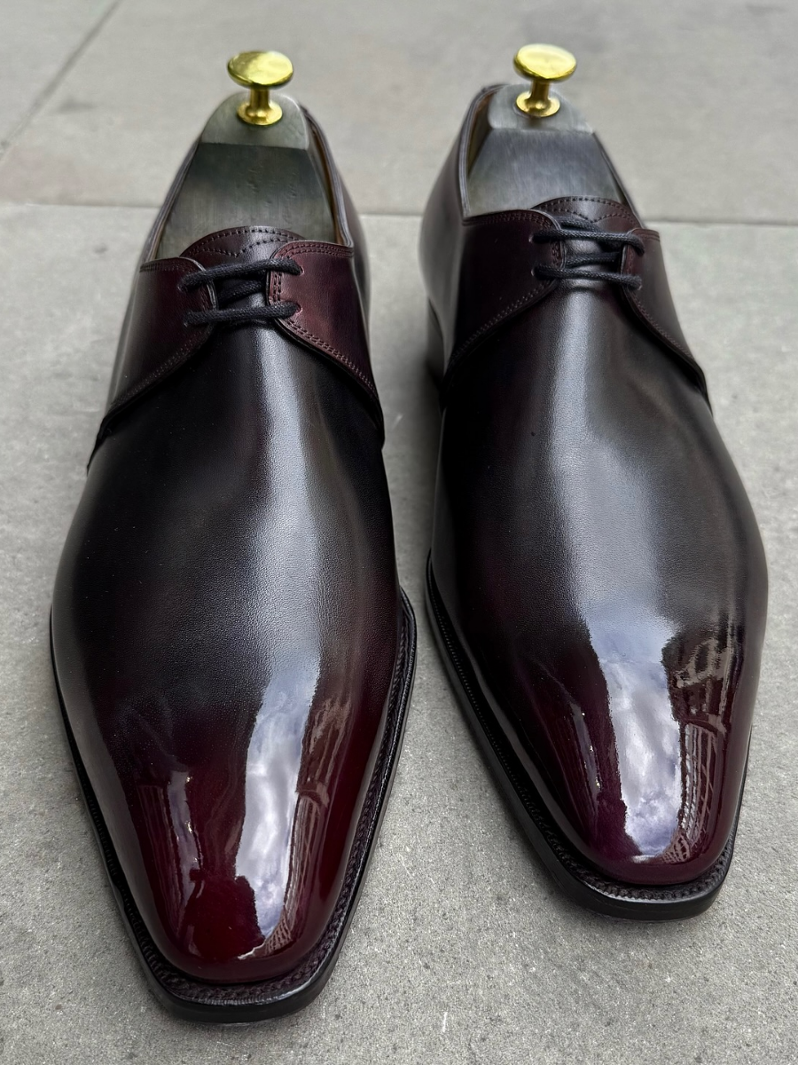 Pointed Toe Fashionable Lace-up Formal Leather Shoes