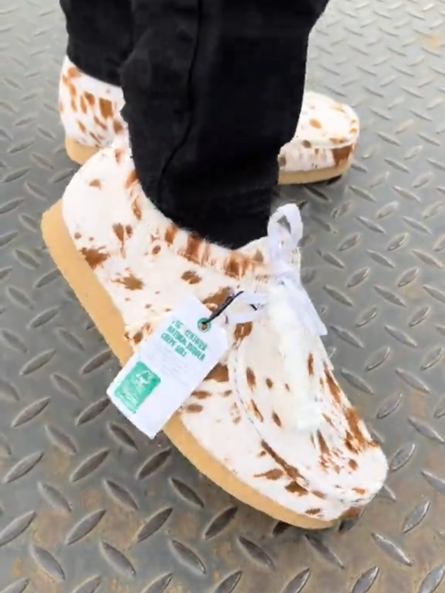 Originals Wallabee Tan Cow Print Boot