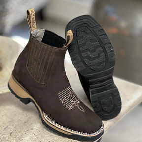 Western Leather Boots | Classic Chelsea Cowboy Design