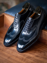 Blue Handmade Oxford Shoes