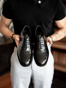 Stone Pattern Casual Leather Shoes