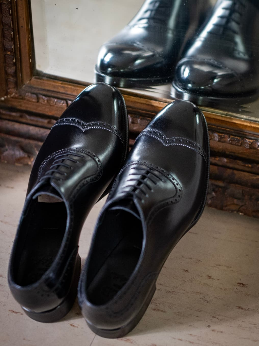 Genuine Leather Pointed Toe Formal Lace-up Handmade Men's Shoes