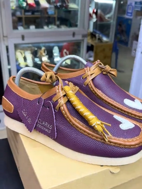 Clarks Originals Wallabee Purple Combination