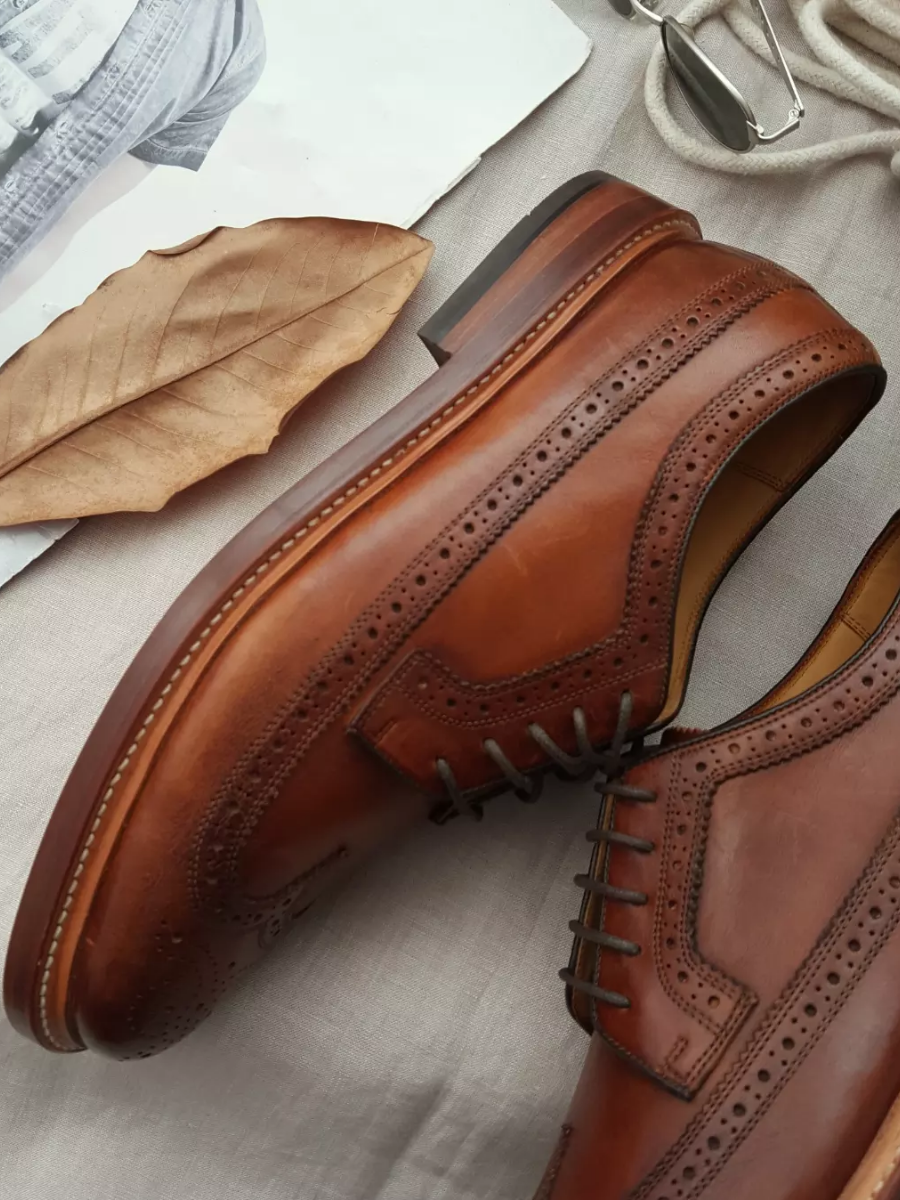 Men's Brogue Carved Leather Shoes