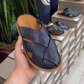 Men's Casual Cowhide Cool Half Slippers