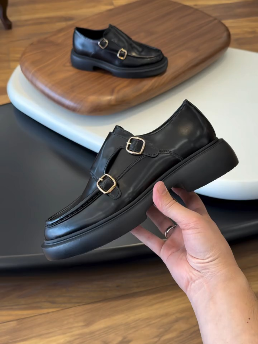 Genuine Leather Thick-soled Height-enhancing Loafers