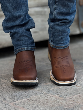 Embroidered Slip-On Chelsea Boots