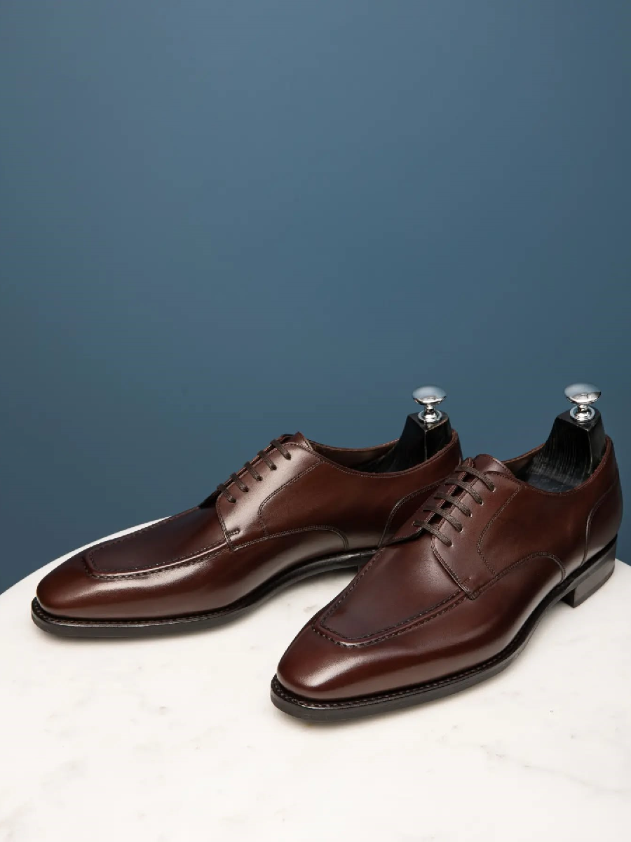 Italian Norwegian Stitched Low-top Cowhide Genuine Leather Shoes