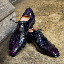 Embossed Lace-up Pointed Toe Shoes