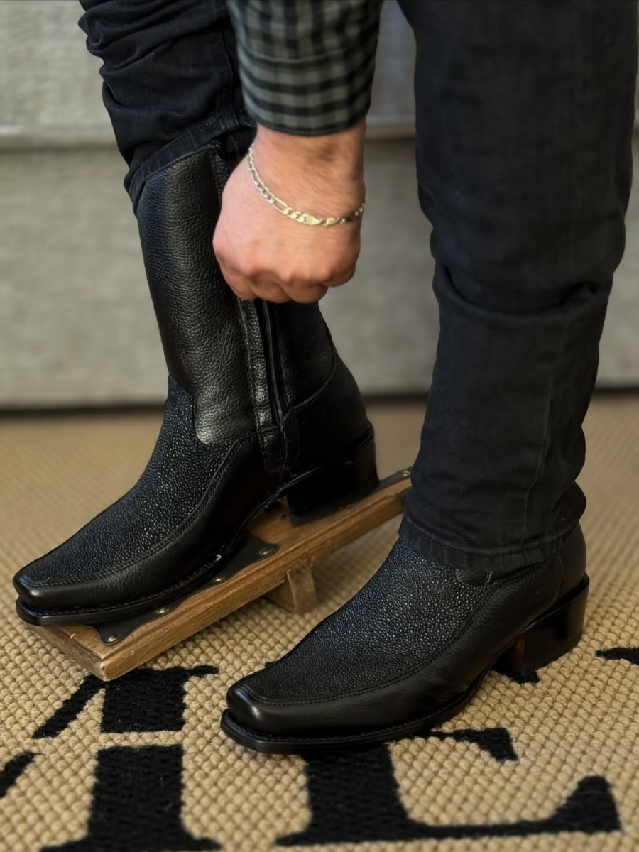 Black Handmade Cowboy Boots