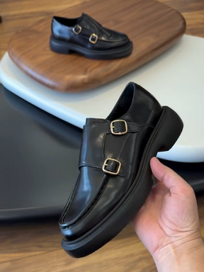 Genuine Leather Thick-soled Height-enhancing Loafers
