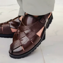 Hand Knit Men's Classic Roman Slippers