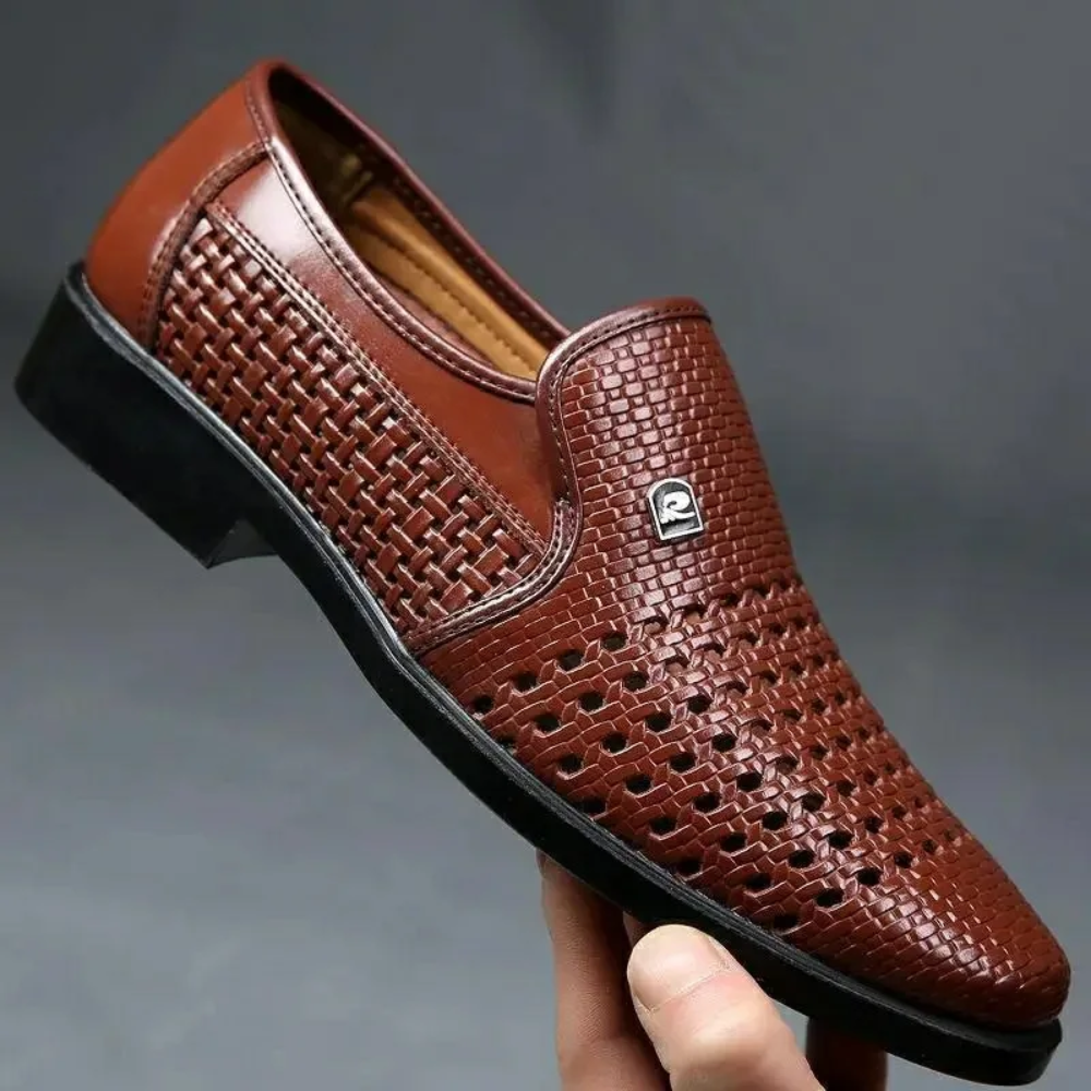 Casual Hole Shoes Hollow Men's Leather Sandals