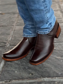 Chunky Heel Square Toe Cowboy Boots