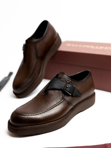 Handmade Genuine Leather Buckle Shoes