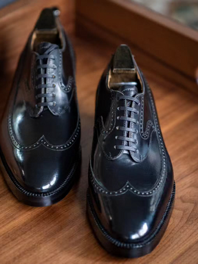 Blue Handmade Oxford Shoes