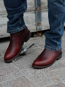 Pointed Vintage Leather Boots
