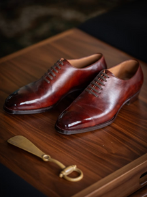 Genuine Leather Handmade Shiny Lace-up Shoes