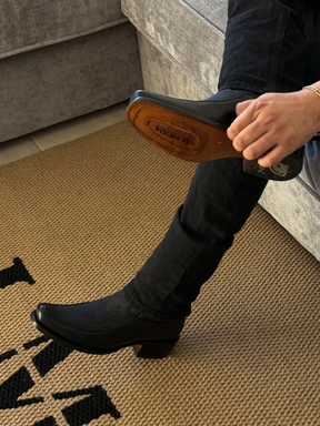 Black Handmade Cowboy Boots