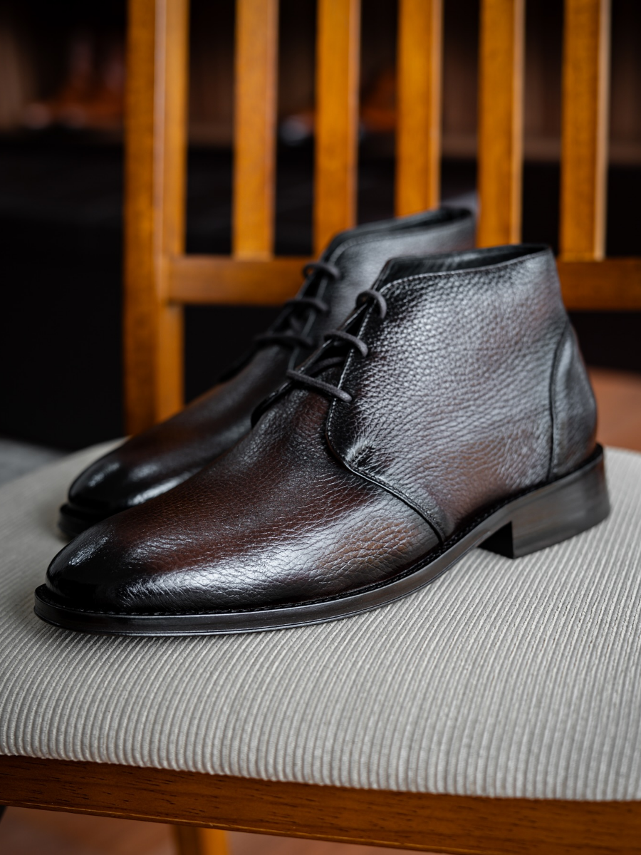 Men's Genuine Leather Lace-up Boots