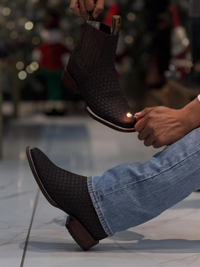 Hand-woven Western Boots