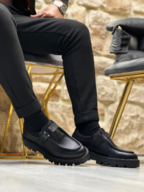 Casual All-match Thick-soled Leather Shoes