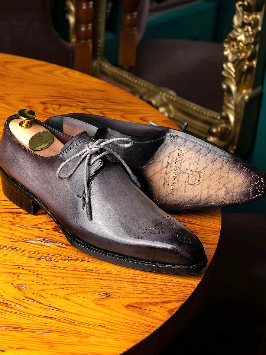 Men's Pointed Lace-up Formal Leather Shoes
