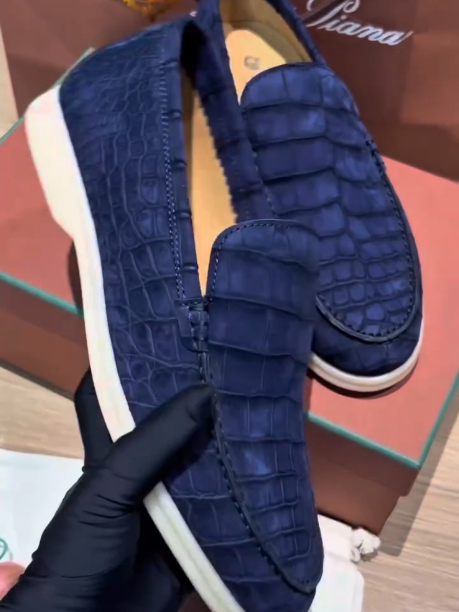Blue Flat Sneakers
