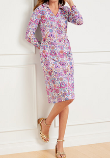 The Floral V-neckline Spring Short Dress