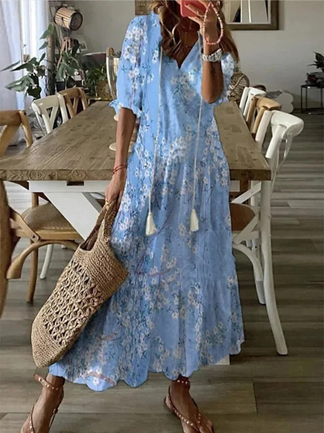 Hot Floral Casual Maxi Dress