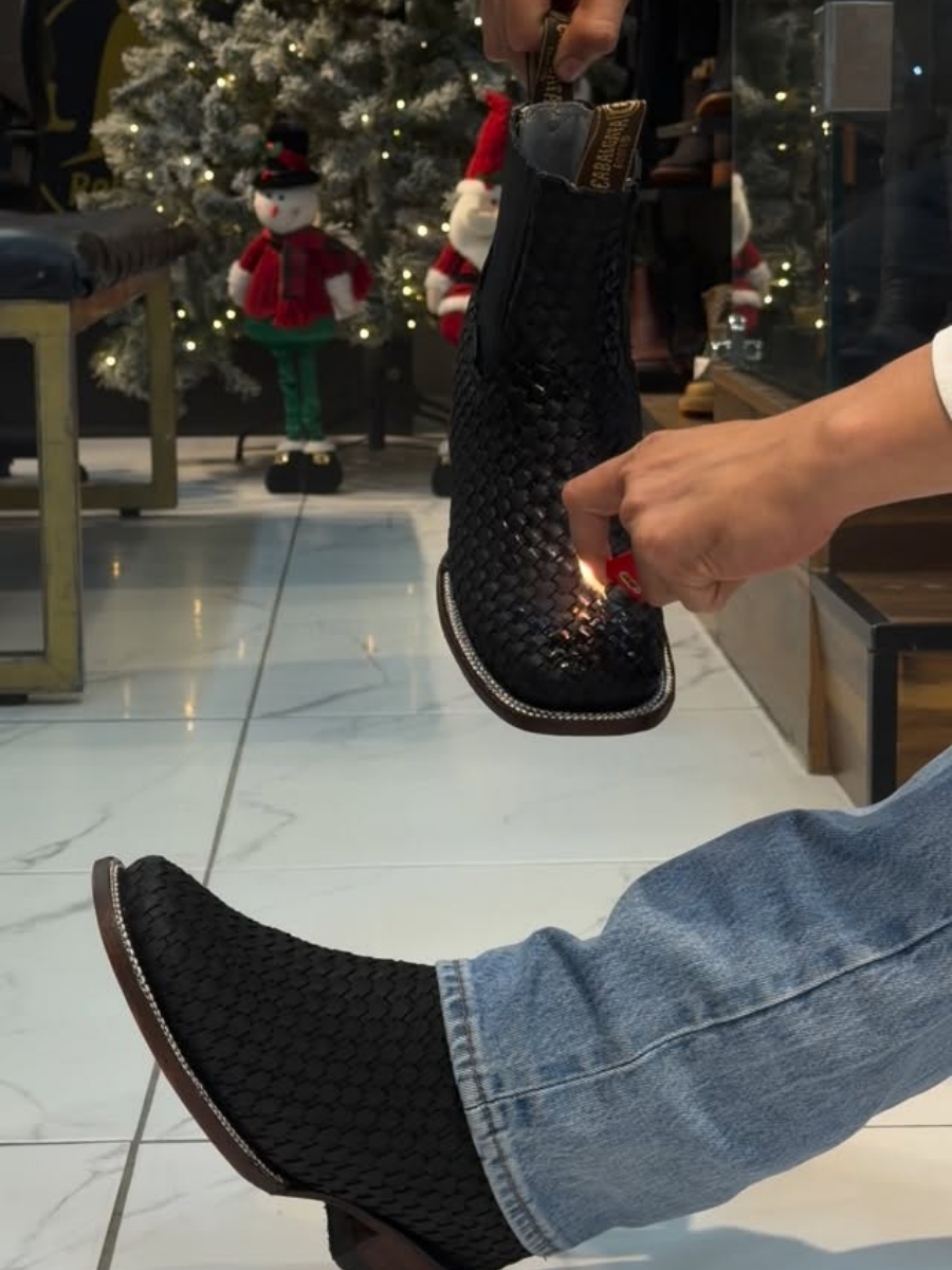 Hand-woven Western Boots