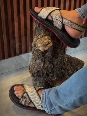 Natural Snakeskin Sandals