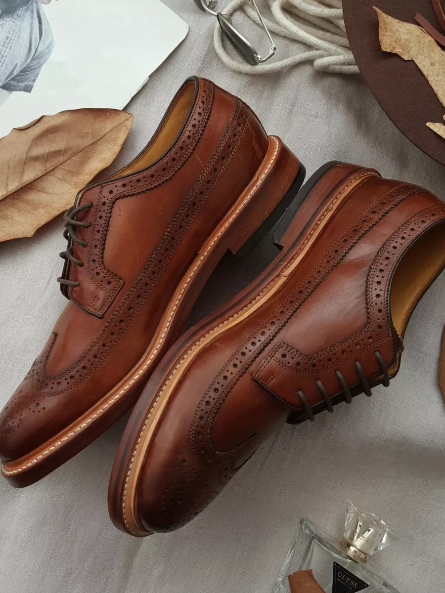 Men's Brogue Carved Leather Shoes